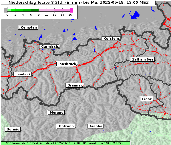 Niederschlag, 15. 9. 2025