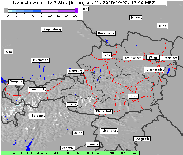 Neuschnee, 22. 10. 2025