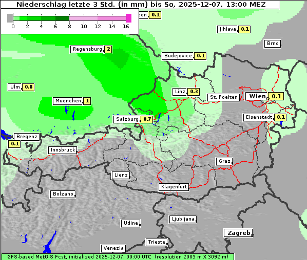 Niederschlag, 7. 12. 2025
