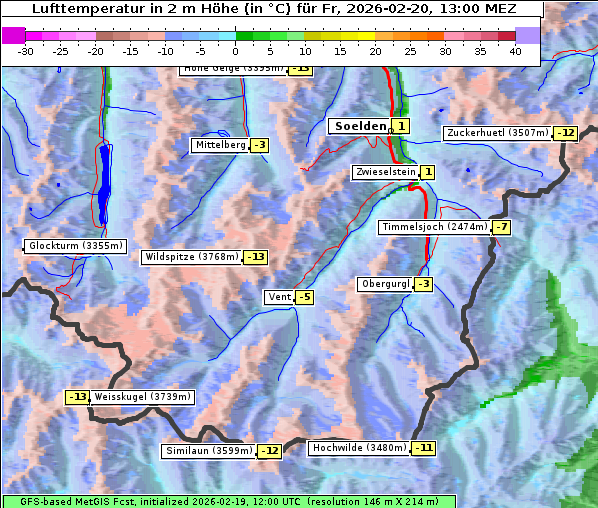 Temperatur, 20. 2. 2026