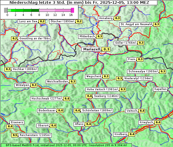 Niederschlag, 5. 12. 2025