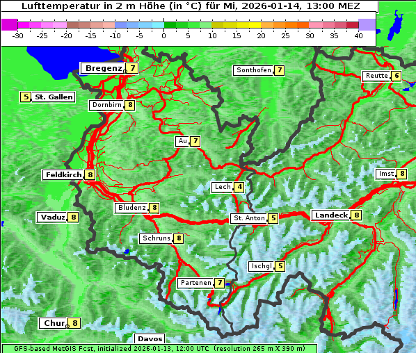 Temperatur, 14. 1. 2026