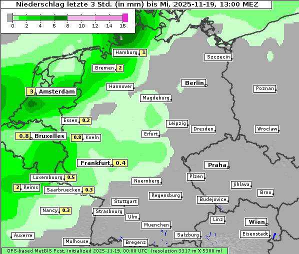 Niederschlag, 19. 11. 2025
