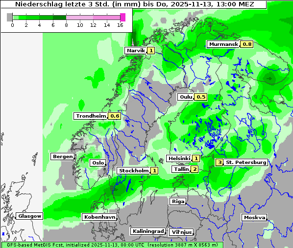 Niederschlag, 13. 11. 2025