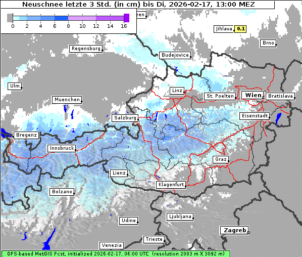 Neuschnee, 17. 2. 2026