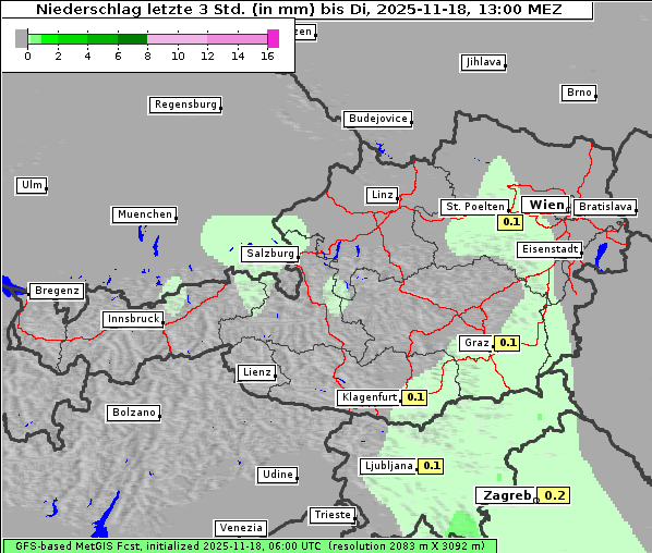 Niederschlag, 18. 11. 2025