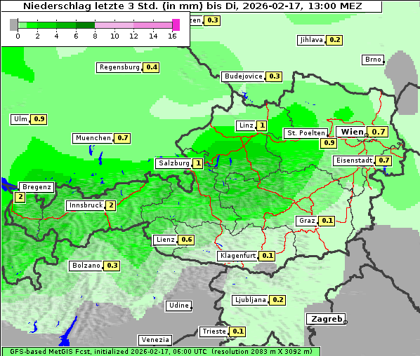 Niederschlag, 17. 2. 2026
