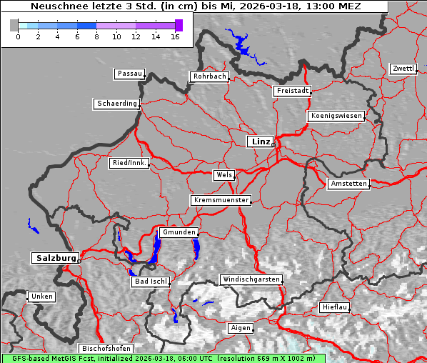 Neuschnee, 18. 3. 2026