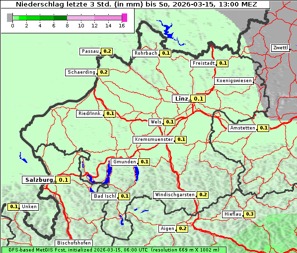 Niederschlag, 15. 3. 2026