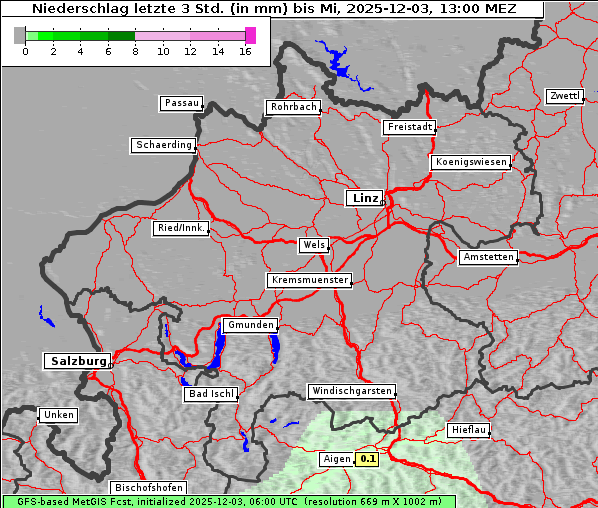 Niederschlag, 3. 12. 2025