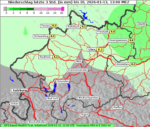Niederschlag, 13. 1. 2026