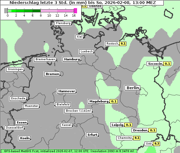 Niederschlag, 8. 2. 2026
