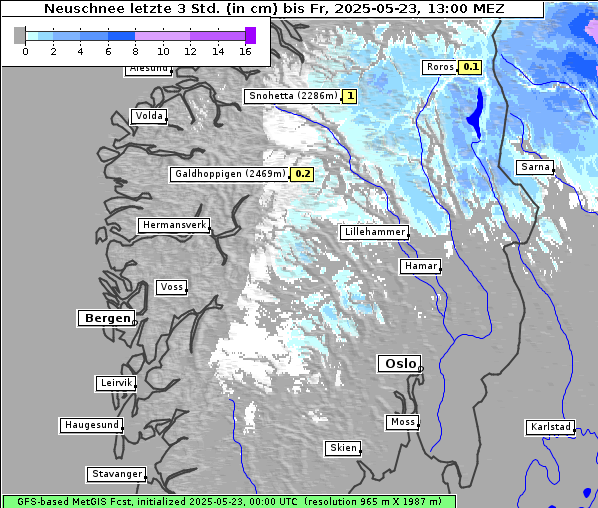 Neuschnee, 23. 5. 2025