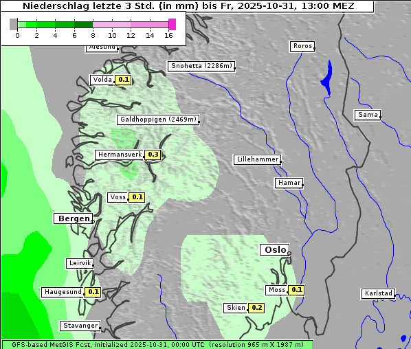 Niederschlag, 31. 10. 2025