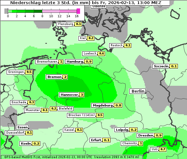 Niederschlag, 13. 2. 2026