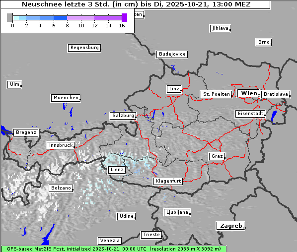 Neuschnee, 21. 10. 2025