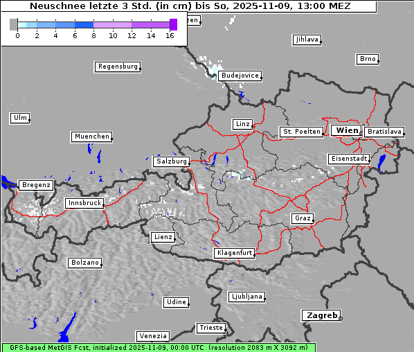Neuschnee, 9. 11. 2025