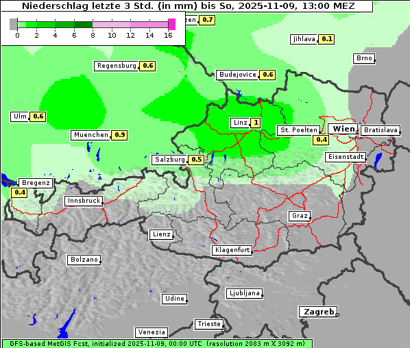 Niederschlag, 9. 11. 2025
