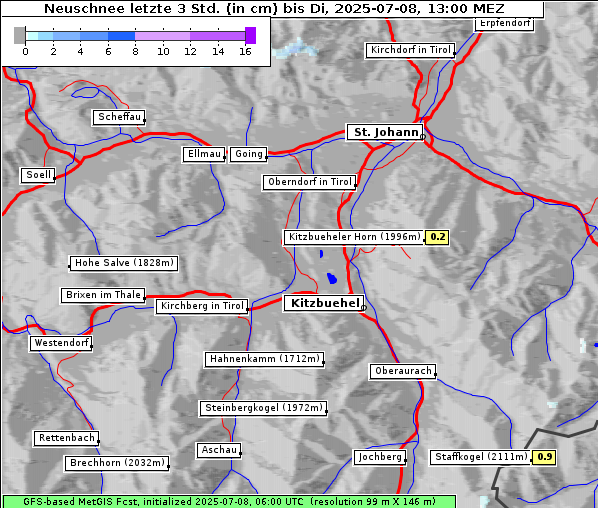Neuschnee, 8. 7. 2025