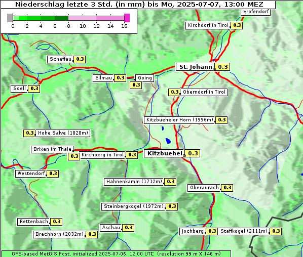 Niederschlag, 7. 7. 2025