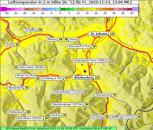 Temperatur, 14. 11. 2025