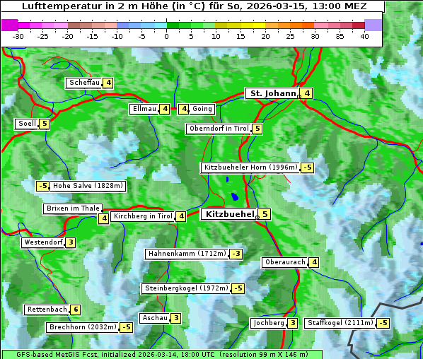 Temperatur, 15. 3. 2026