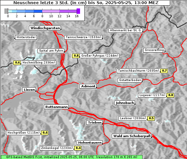 Neuschnee, 25. 5. 2025