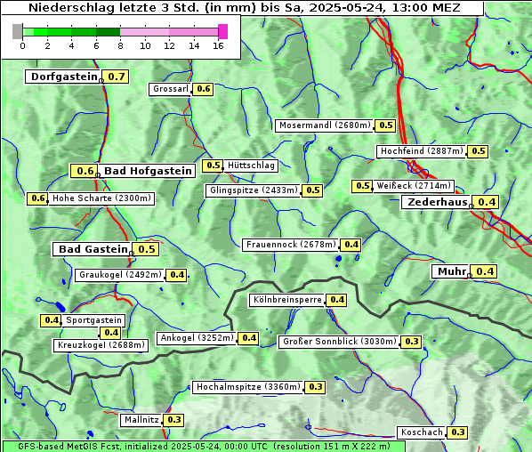 Niederschlag, 24. 5. 2025