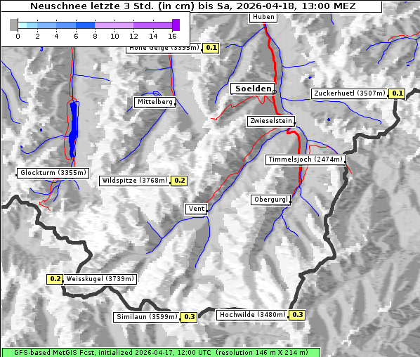 Neuschnee, 18. 4. 2026