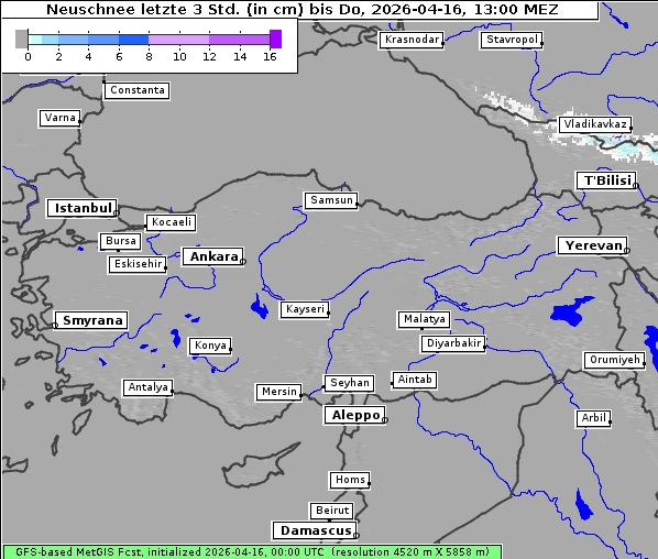 Neuschnee, 16. 4. 2026