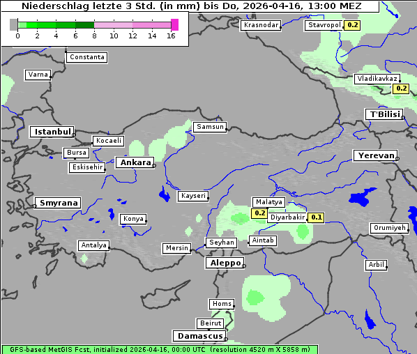 Niederschlag, 16. 4. 2026