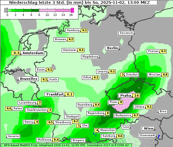 Niederschlag, 2. 11. 2025