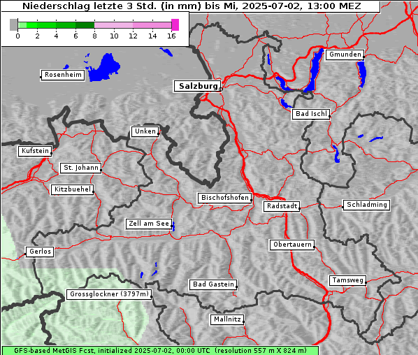 Niederschlag, 2. 7. 2025