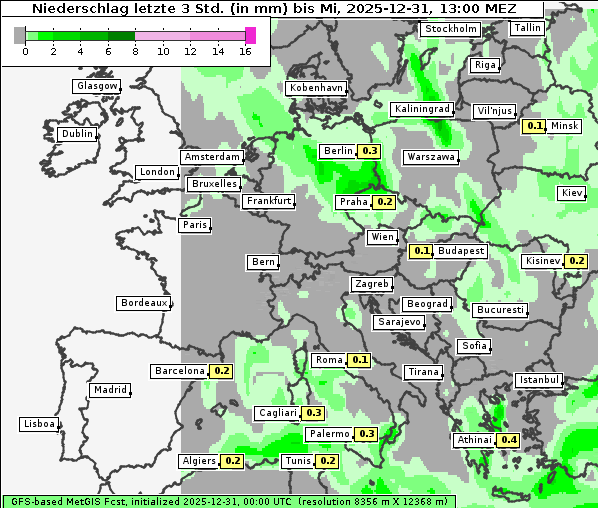 Niederschlag, 31. 12. 2025
