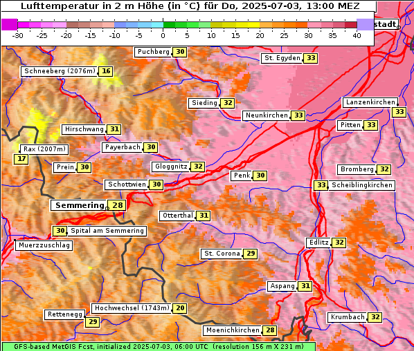 Temperatur, 3. 7. 2025