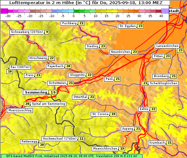 Temperatur, 18. 9. 2025