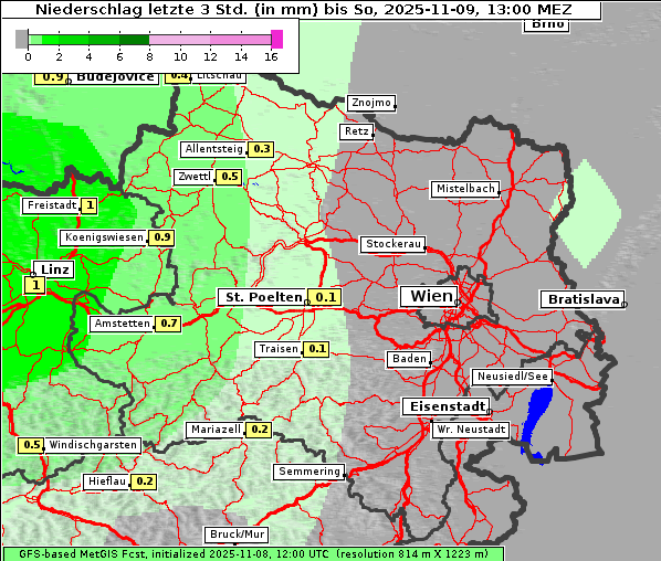 Niederschlag, 9. 11. 2025