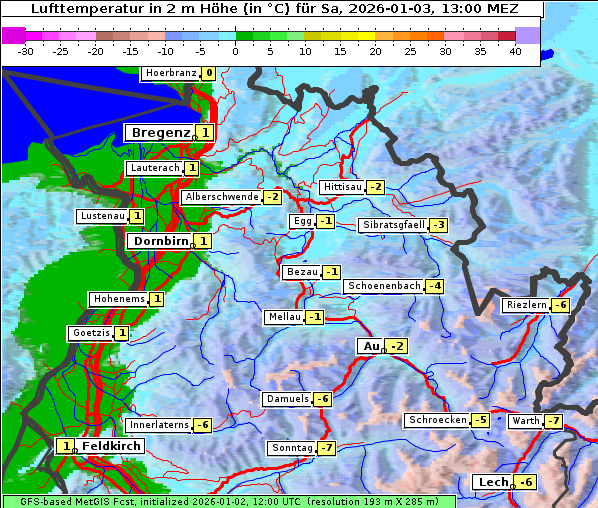 Temperatur, 3. 1. 2026