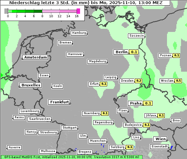 Niederschlag, 10. 11. 2025
