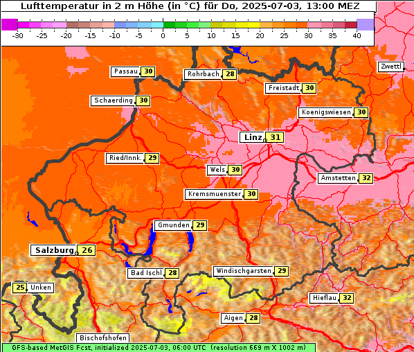 Temperatur, 3. 7. 2025