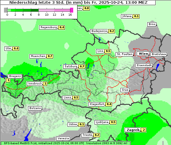 Niederschlag, 24. 10. 2025
