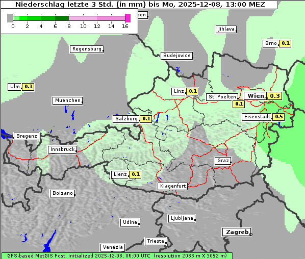 Niederschlag, 8. 12. 2025