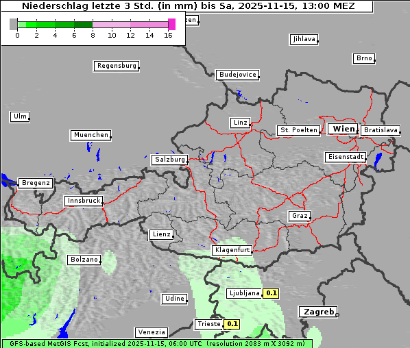 Niederschlag, 15. 11. 2025