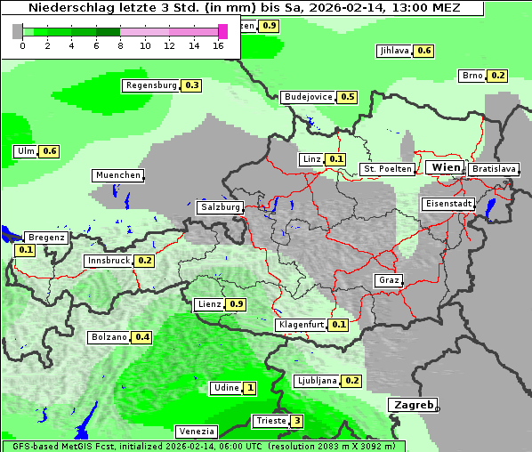 Niederschlag, 14. 2. 2026