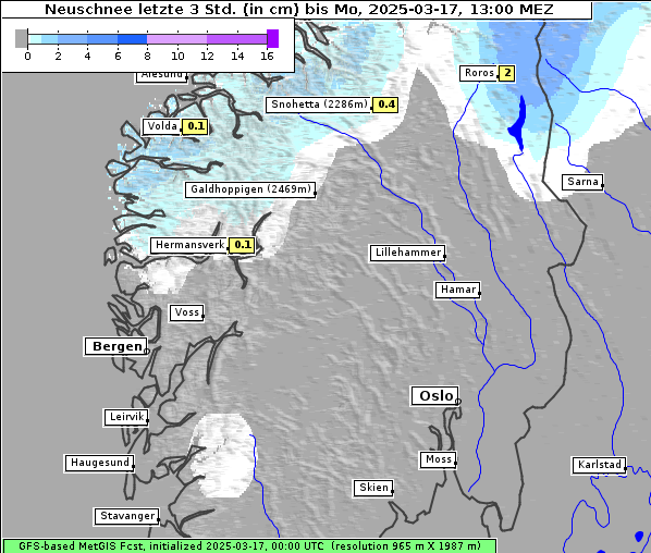 Neuschnee, 17. 3. 2025