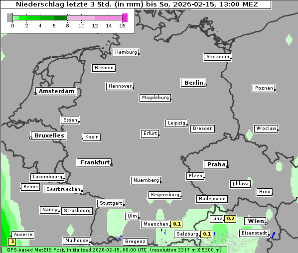 Niederschlag, 15. 2. 2026