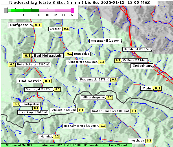 Niederschlag, 18. 1. 2026