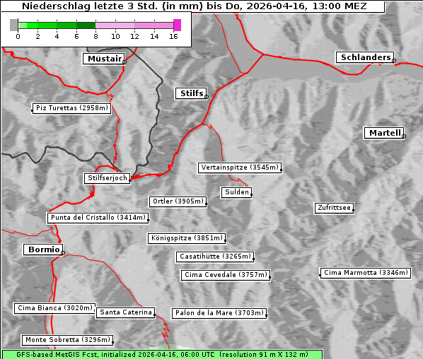 Niederschlag, 16. 4. 2026