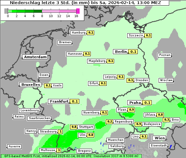 Niederschlag, 14. 2. 2026
