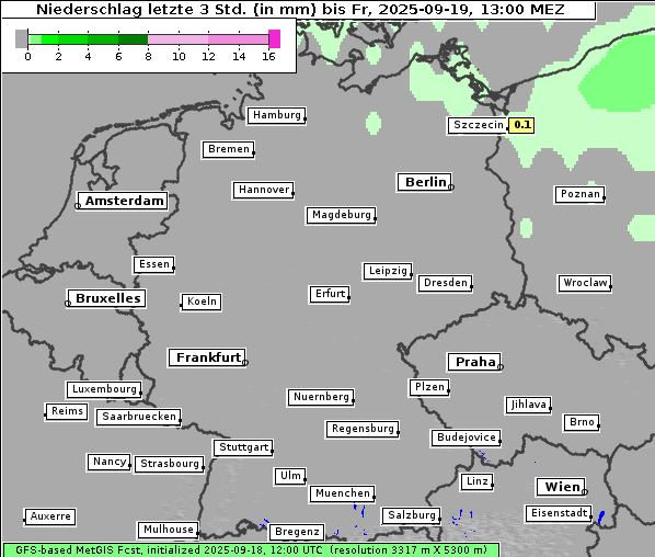 Niederschlag, 19. 9. 2025